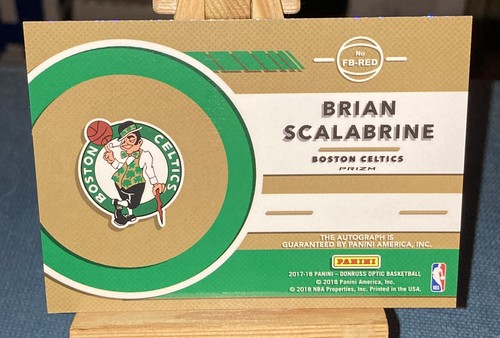 E5 2017-18 Brian Scalabrine Donruss Optic Fast Break Auto #FB-RED Disco - Picture 2 of 2