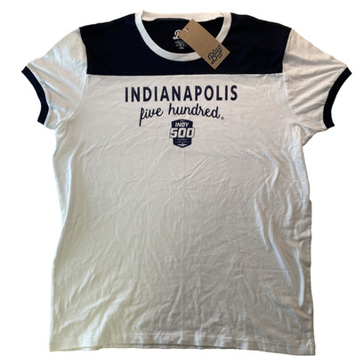Indianapolis 500 102nd Women 1/4 Sleeve White/Black T-Shirt Size XXL New/w Tags
