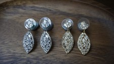 Stunning Womans Jewelry Gorgeous Leaf Shape Zircon Dangle Earrings