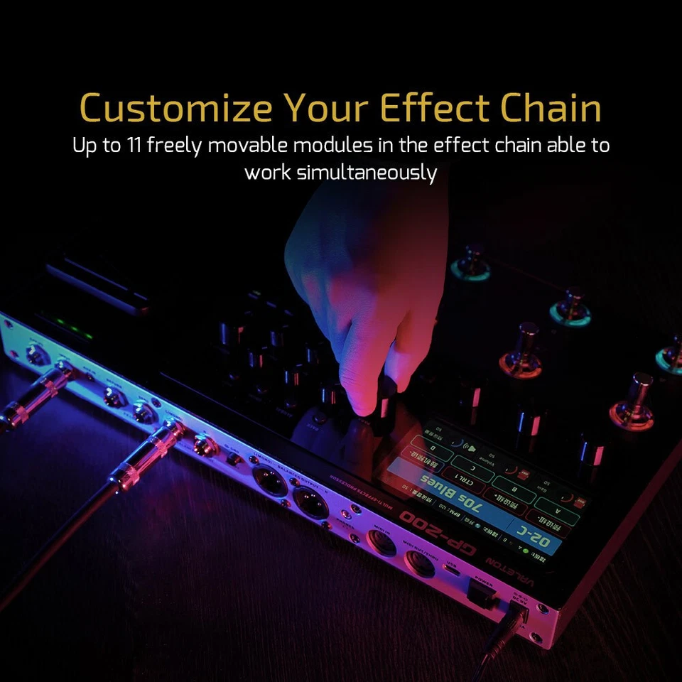 Valeton GP-200 Guitar Bass Amp IR Cabinet FX Loop MIDI I/O Expression Stereo OTG - Image 4 of 4