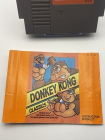 Donkey Kong Classics NES Game Cartridge Nintendo With Instruction Manual
