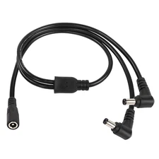PNGKNYOCN Right Angle DC Power Splitter Cable 1 Female to 2 Male 5.5Mm X 2.1Mm Y