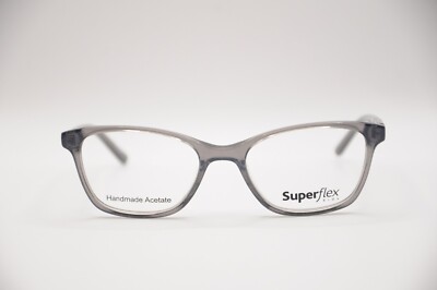 SUPERFLEX SFK-217 RECTANGULAR EYEGLASS FRAMES GRAY 46-16-125 NEW