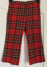 Vintage Clanacric Tartan Wool Blend Pants Youth Girls 6 England