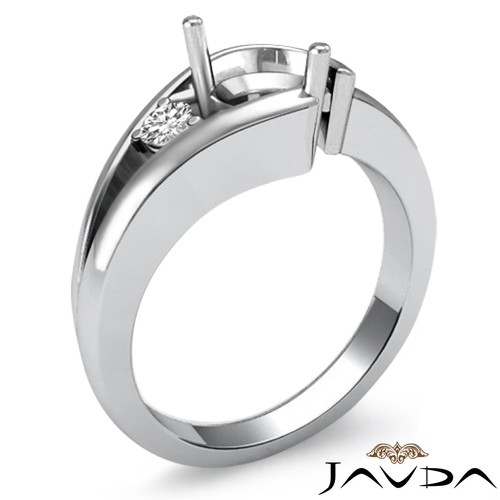 Round Semi Mount Prong Setting Diamond Solitaire Style Engagement Ring 0.05Ctw - Picture 20 of 30