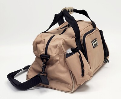 Vintage ProKennex Duffle Bag 17'' Khaki /Blk Famous Tennis Racquet Maker Carry On
