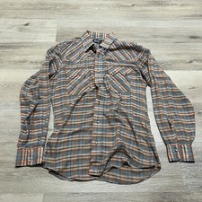 Vintage Levis Western Shirt Men  s Medium Blue Tab Pearl Snap USA Tapered READ