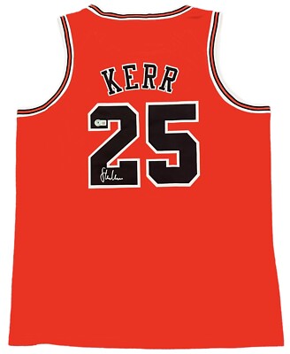 Steve Kerr Signed Chicago Bulls Jersey Autographed Warriors Beckett COA 