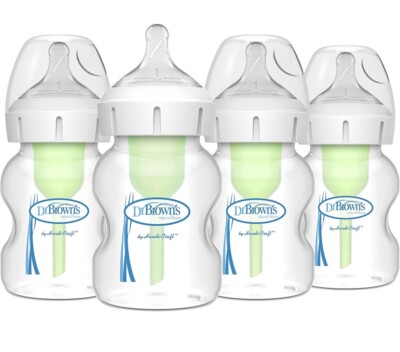 Dr. Brown's Natural Flow Anti-Colic Options+ Wide-Neck Baby Bottles 5 oz