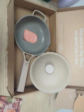 Our Place Mini Always Pan With Lid in Steam 1.2QT/1.1L Tan