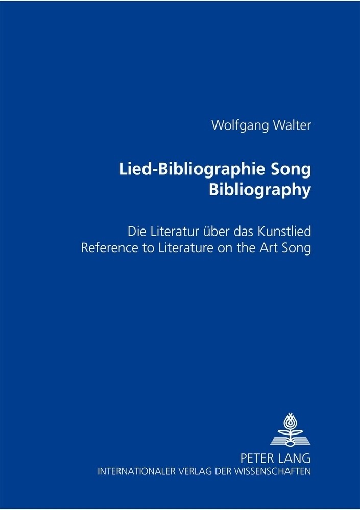 Thumbnail - Wolfgang Walter | Lied-bibliographie - Song Bibliography | Taschenbuch