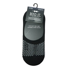 6 Pairs Men's No Show Liner Socks Black Gray White Size 6-12 Invisible Low
