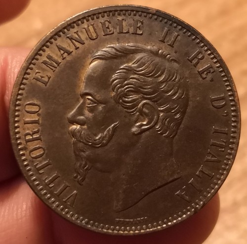 Moneta 10 Centesimi 1866 Torino, Vittorio Emanuele II, qFDC, Rif. 7352 - Foto 2 di 3