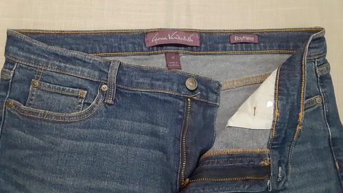Gloria Vanderbilt sz:12 Women's Lady Cuffed Boyfriend Jeans Cropped Denim Pants - Picture 8 of 12