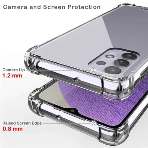 Für Samsung Galaxy A32 5G Flexible Slim Klar Back Handy Hülle TPU Bumper Cover - Bild 2 von 4