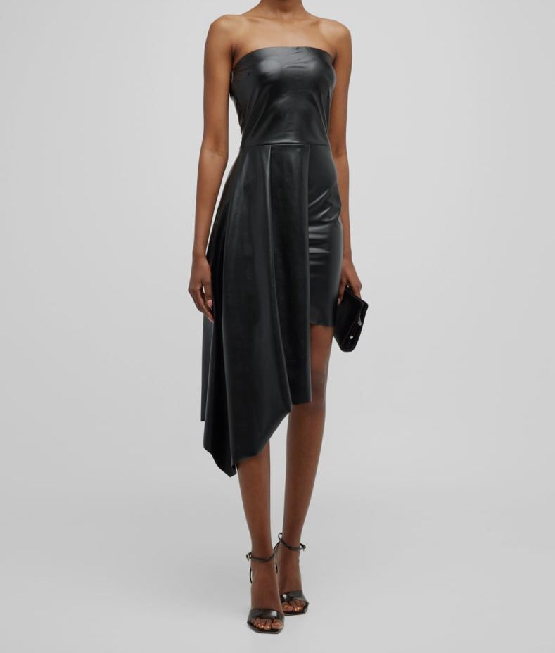 black strapless leather mini dress Hailey Strapless Mini Dress Black