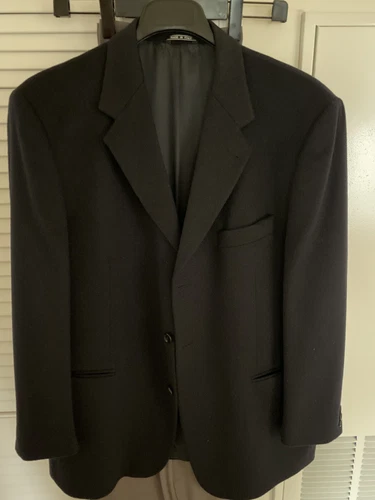 Cashmere Sport Jacket 48R. Made In Italy. Black.