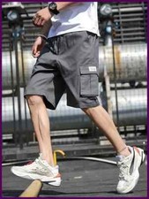 Men Casual Fashion Chino Cargo Shorts Pants Multi Pockets Summer Beach Trousers