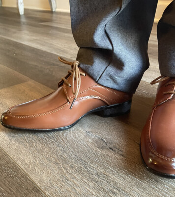 NIB boys Oxford brown dress shoes Size 1 | eBay display picture 3
