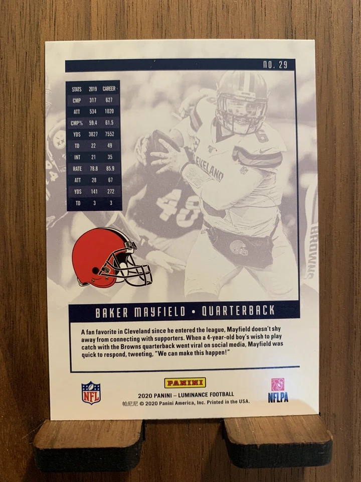 2020 Panini Luminance - #29 Baker Mayfield - Image 2 of 2