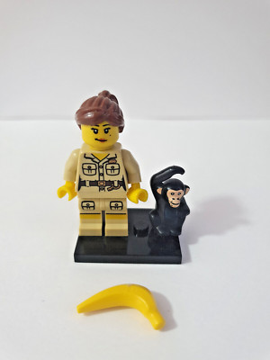 Lego Zookeeper Minifigures with Monkey and Banana Series 5 Genuine Minifig CMF