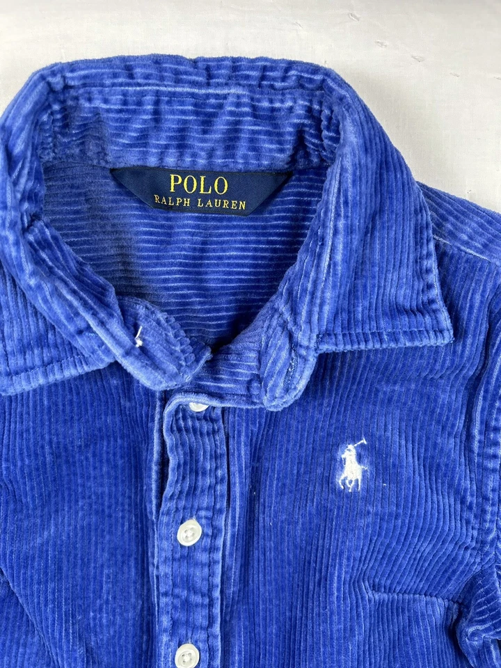 Polo Ralph Lauren Niñas Periwinkle Azul Ancho Pana Camisa Vestido Talla 6/6X Foto 2 de 4