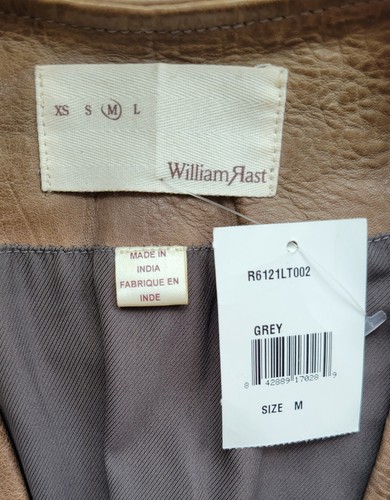 NEW William Rast Studded Biker Style Brown Leather Jacket NWT M - Picture 12 of 12