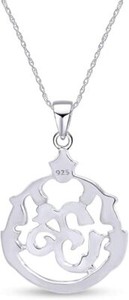 Authentic OM, OHM, AUM Symbol Pendant 18" Necklace 14k Gold Plated Sterling Silver