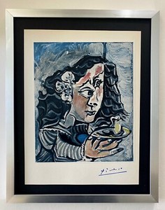 PABLO PICASSO+ ORIGINAL 1969 + SIGNED + HAND TIPPED COLOR PLATE MAIDS OF HONOR!
