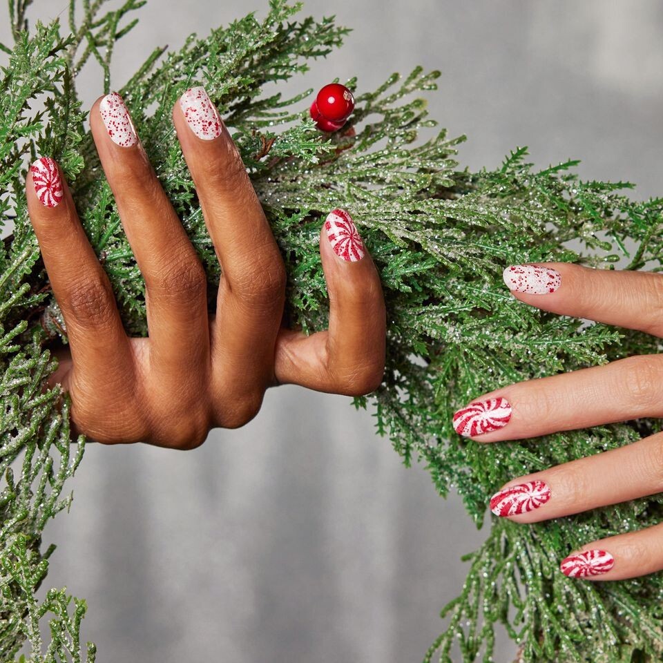 Candy Cane Crush Color Street Nail Strips HTF Retired New Unicorn ...