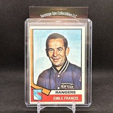 1974-75 Topps Emile Francis #9 New York Rangers HOF