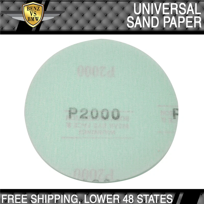 10PCS Wet Dry Green Sanding Disc Collision Repair Sandpaper 2000 Grit 5Inch - Image 4 of 4