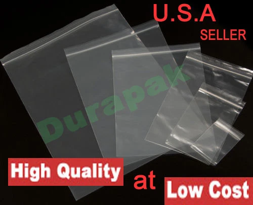 1000 ~ 2 Mil 9x12 Zip Reclosable Lock Poly Bags Zipper Bag Household, Industrial - Image 2 of 4