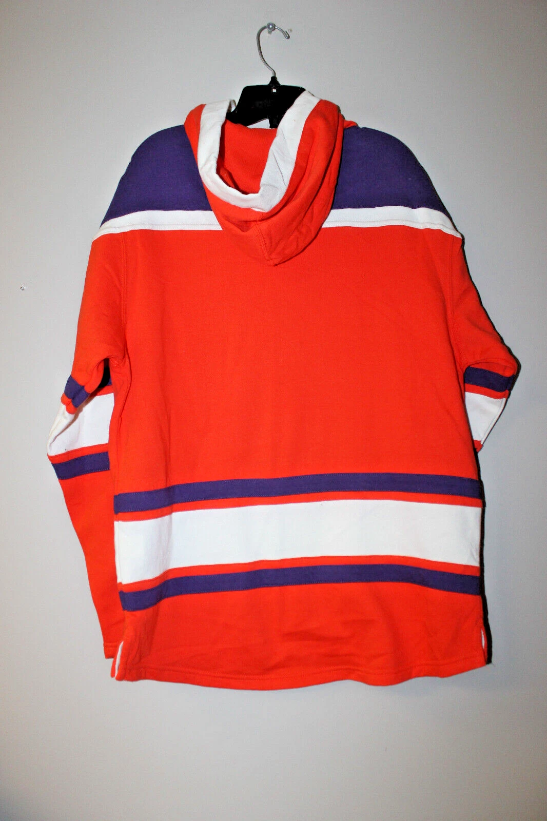 Clemson old time jersey style mid weight cotton hoodie