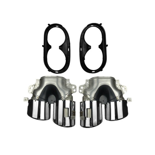 For Mercedes Benz C118 CLA35 A35 AMG A35 Black Tail Exhaust Tips Muffler Pipe - Picture 9 of 10