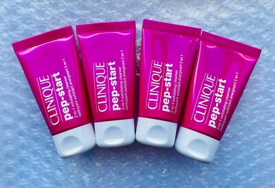 4 x CLINIQUE Pep-Start 2-in-1 Exfoliating Cleanser 1oz Each New