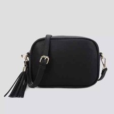 Ladies Faux Leather Tassel Handbag Women Zip Cross Body Shoulder Bag Camera Bag