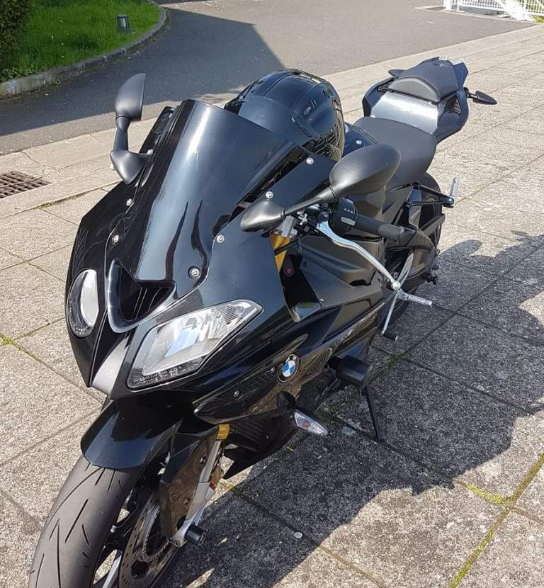 Bulle racing noire pour moto BMW S1000RR et HP4 de 2009 à 2014