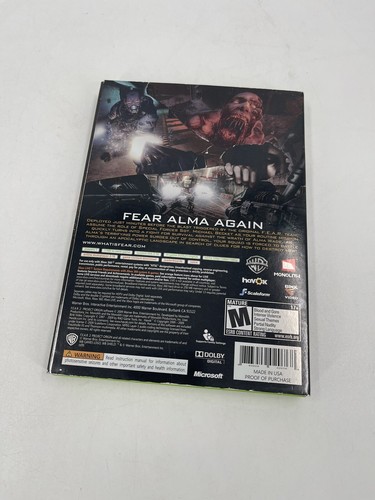 F.E.A.R. 2: Project Origin (Microsoft Xbox 360, 2009) with Manual And Slipcover - Picture 10 of 10