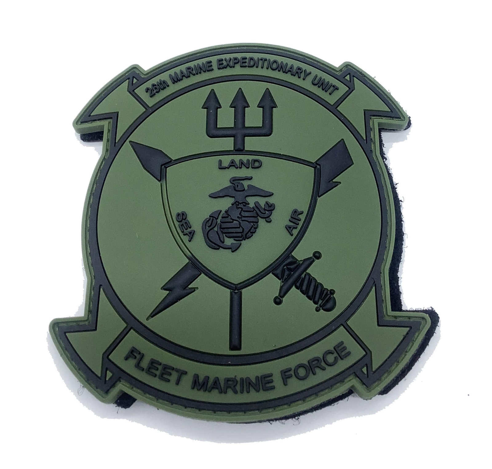 26th MEU Green PVC Patch – With Hook and Loop, 4