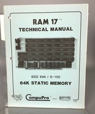 Compupro - RAM 17 Technical Manual - 175C - Godbout 15 pages - JAN 1982