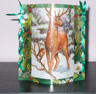 Deko Windlicht Winterlandschaft Red Robin Hirsch Tischlicht Unikat Geschenkidee