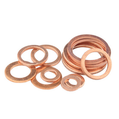 M3 M4 M5 Copper Washer Marine Watch Gasket Sealing Metal Flat Pad 5mm-12mm OD