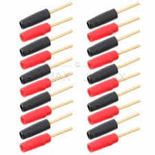 20PCS Gold Plated 2mm Banana Plugs Speaker Pin Tip Connectors Screw