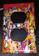 Custom Handmade 80's Retro Cartoons - Electric Outlet Cover