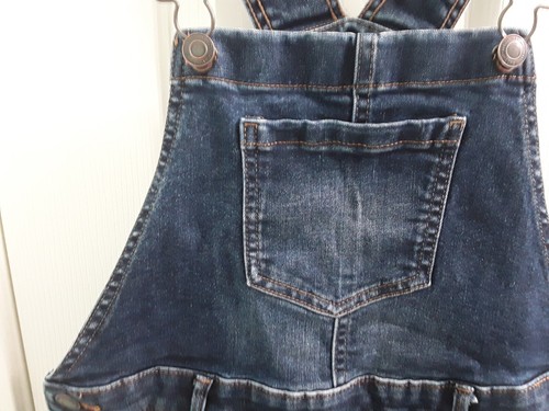 SO Stretch Blue Denim Jumper Mini Dress Girls Size 14 - Picture 6 of 7