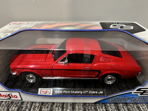Maisto 1:18 Diecast Special Edition 1968 Ford Mustang GT Cobra rot NEU - Bild 3 von 21