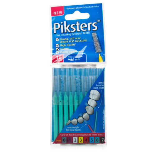 Piksters Green Size 6 Interdental Brush - Pack of 10 Brushes - Picture 1 of 3