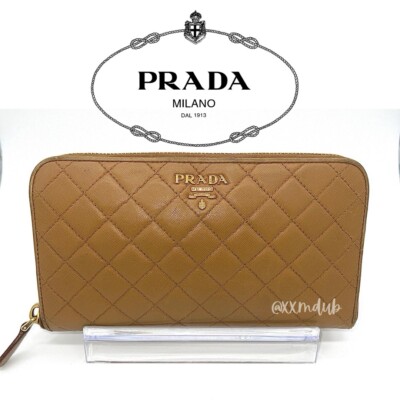 Rare Prada Quilted Diamond Stitch Zip Around Wallet