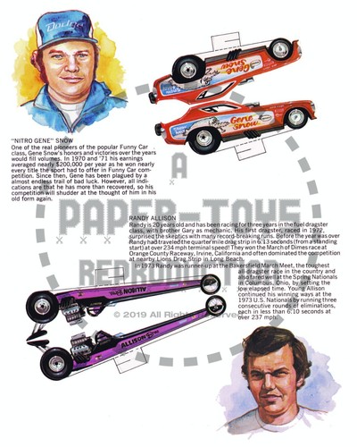 DRAG RACING PUNCH-OUT BOOK - REPRINT - Picture 4 of 7